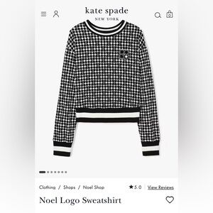 Kate Spade Noel Logo Sweatshirt Sz Medium NWT